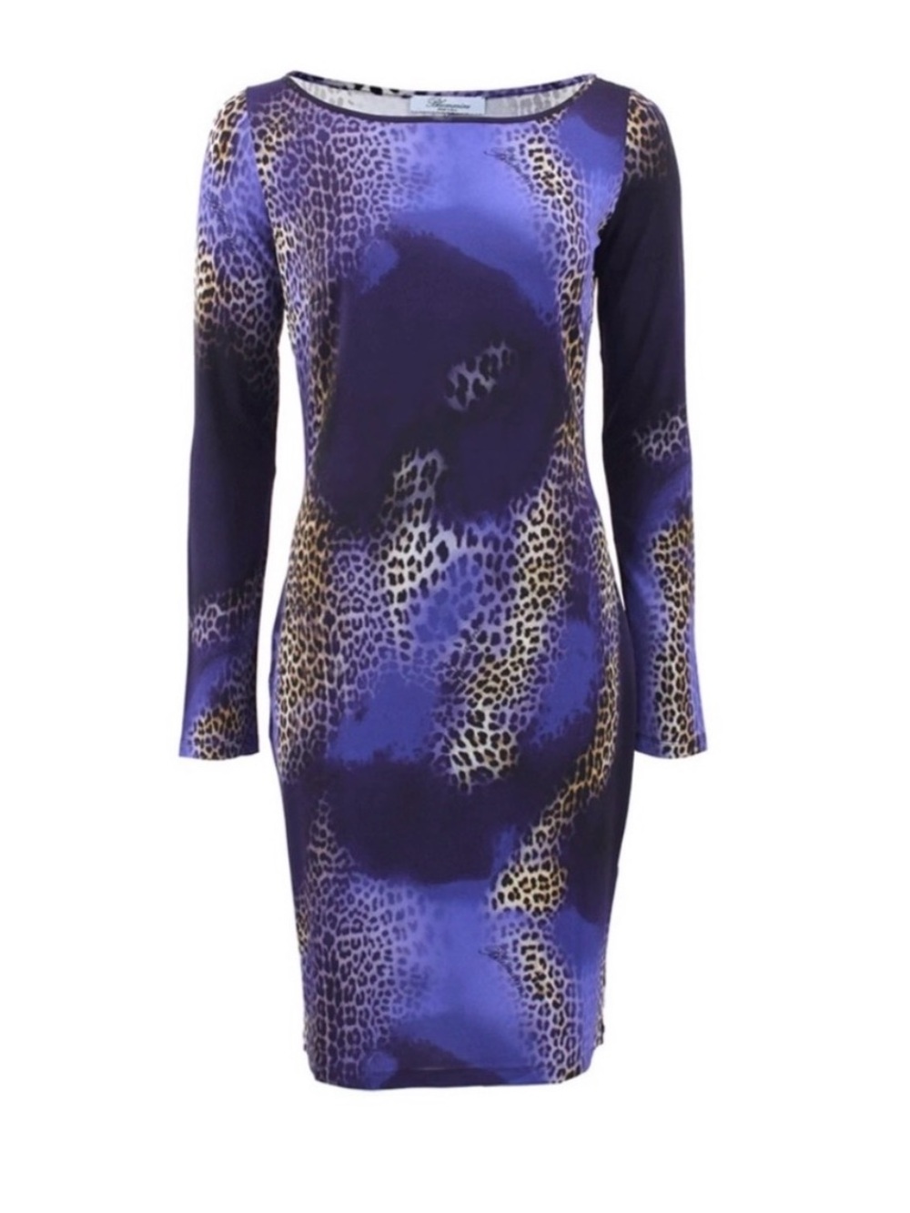 Blumarine Purple Leopard Print Dress 12